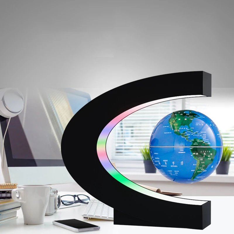 C5 LED World Map Magnetic Levitation Floating Globe Home Electronic Antigravity Lamp Novelty Ball Light Birthday Decor Xmas Gift