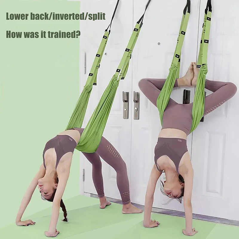 Air Yoga Strap Pull Rope Woman Hammock Stretch Leg Splits Trainer Female Gym Belt Air Hamak Swing Stretching Inversion