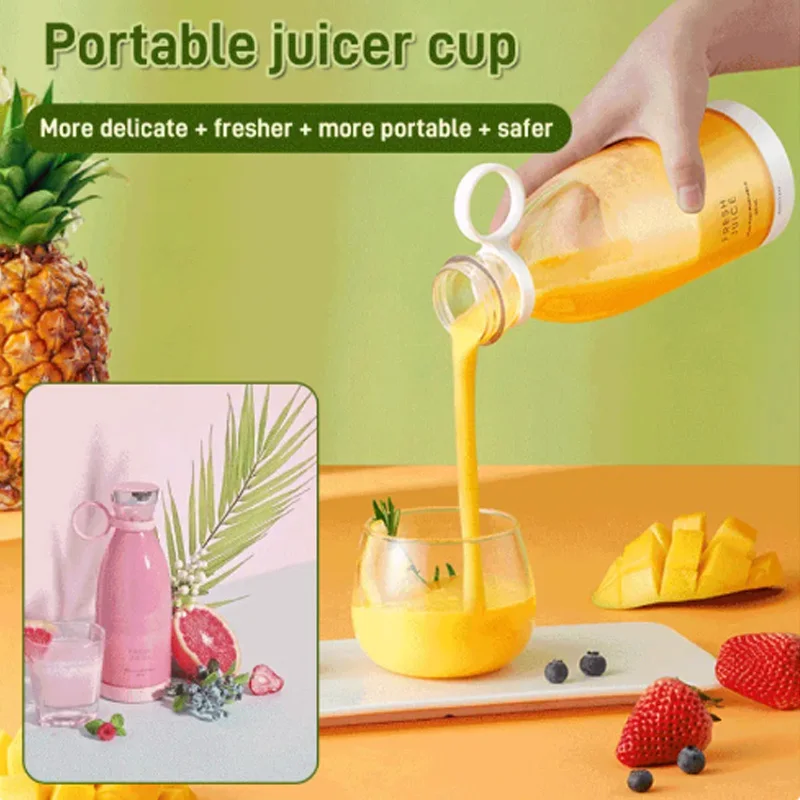 350 ml personal fresh fruit blender Cup Rechargeable mini juice bottle usb Juicer Smoothie Portable blender