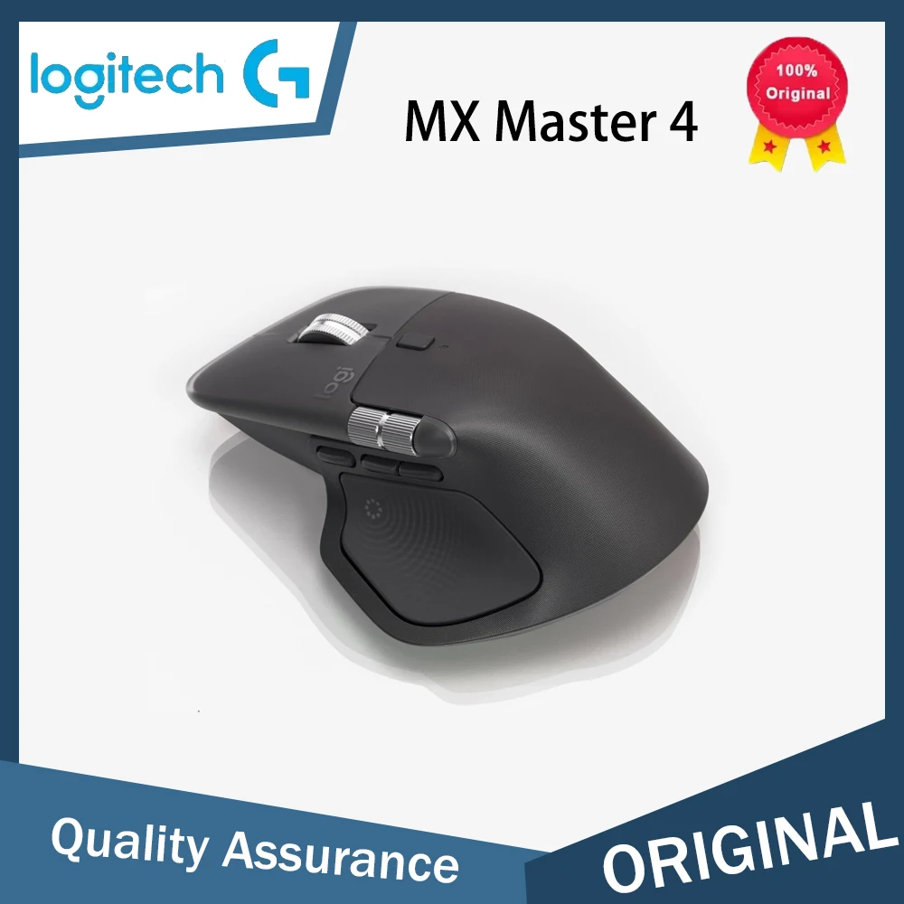 MX Master 4, беспроводная офисная мышь Logitech с Bluetooth, двойной режим, 8K, переключение нескольких устройств, интеллектуальное электромагнитное колесо прокрутки AI