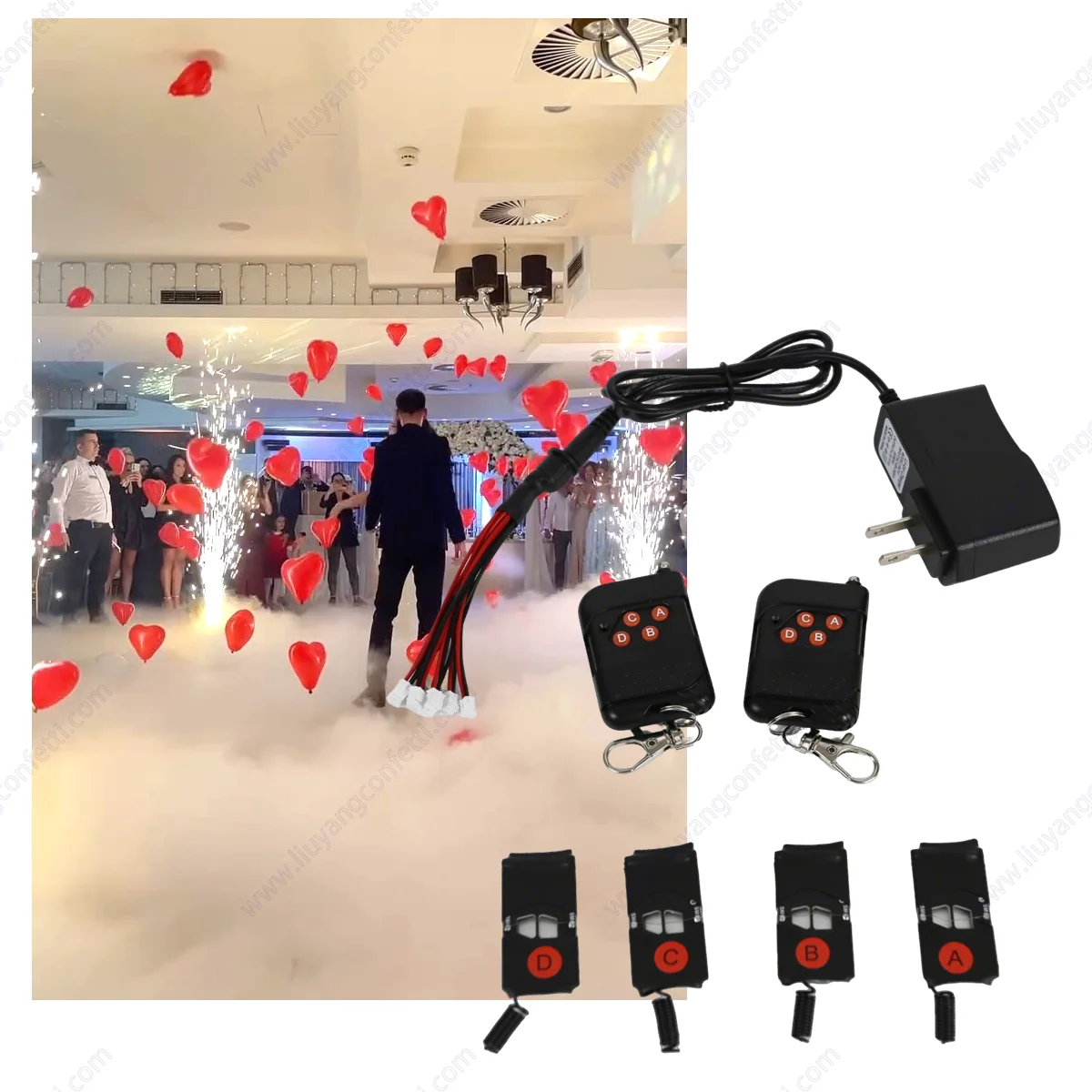 

Explode Balloon Kit Blaster Machine Stuffing Machine Bride Wedding Birthday Decoration Remote Control Party Event Anniversary FX
