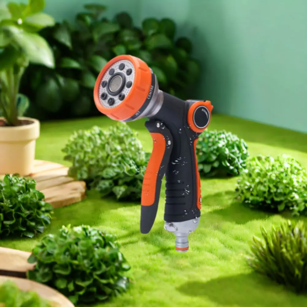 ارتفاع ضغط خرطوم حديقة فوهة نونسليب مقبض الدورية الرش رئيس حديقة البخاخ كمية المياه قابل للتعديل