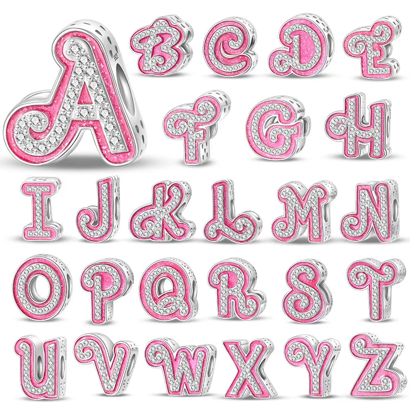 Sterling Silver 925 Letter Alphabet A-Z Charm Beads For Original Charms Bracelet Beads for Women fine Jewelry Making Diy gifts