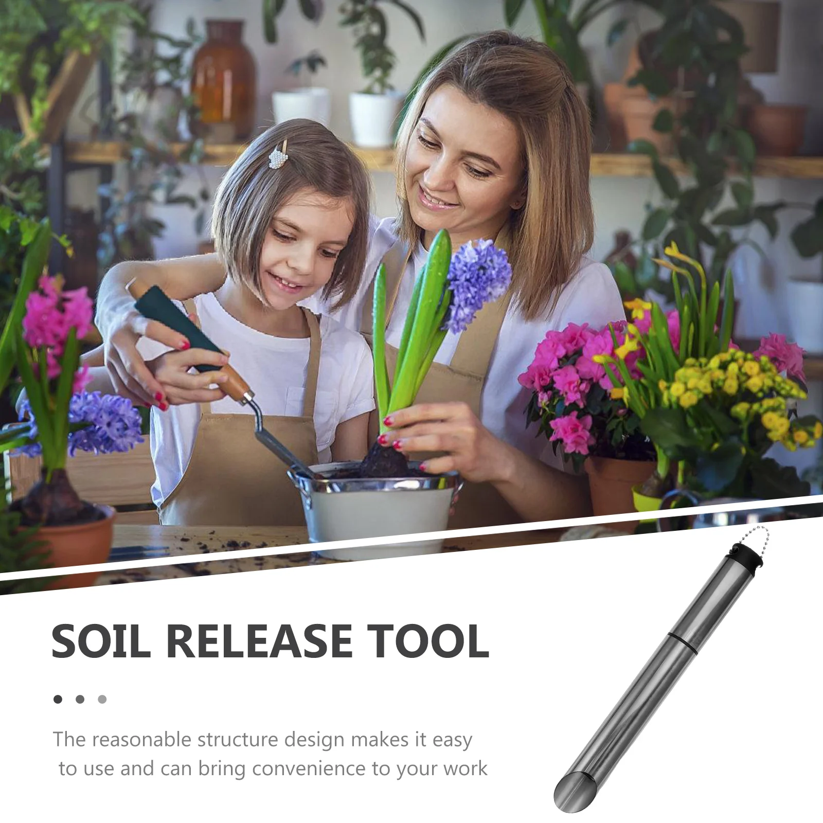

Planting Transplant Multifunctional Digger Gardening Tool Sowing Seedling Planter Portable Universal Hole Punch Hand Tool