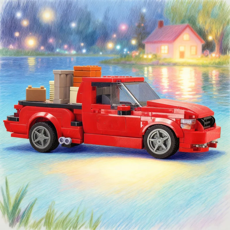 283pcs MOC City Champions Brian's Built Tough F-150 Lightning The Fast Furious Model Building Blocks Christmas Gift Toy Idea