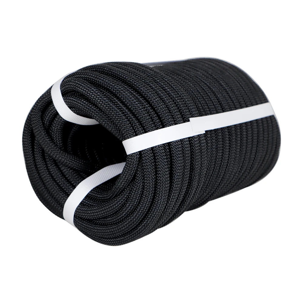 

High Strength 3520lbs 3/8 Inch Polyester Rope 100Ft Black-for Tree Climbing Rigging, Arborist