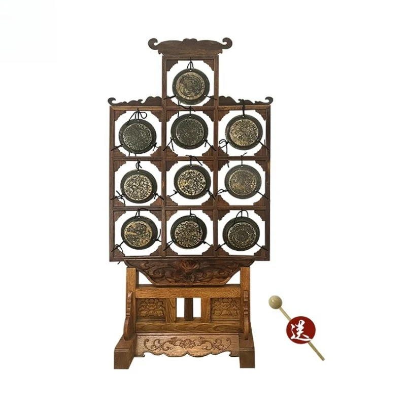 

Zhoushan gong fixed frequency fixed tone ten scale cloud gong, with solid wood gong stand percussion instrument