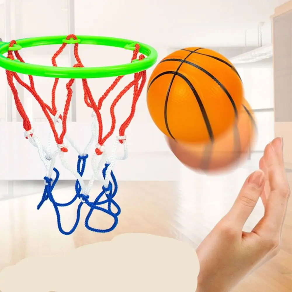 Sports Game Toy Plastic Funny Basketball Hoop Toy Kit No-punch Sensory Training Basketball Mini Gifts