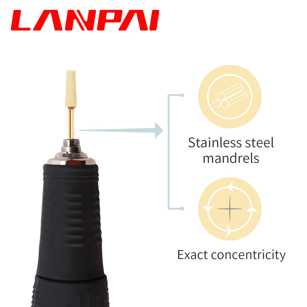 Lanpai Dental Polisher Ceramic Diamond Grinder  For  zirconia porcelain polishing Head HP Dentist Tools Dental Laboratory