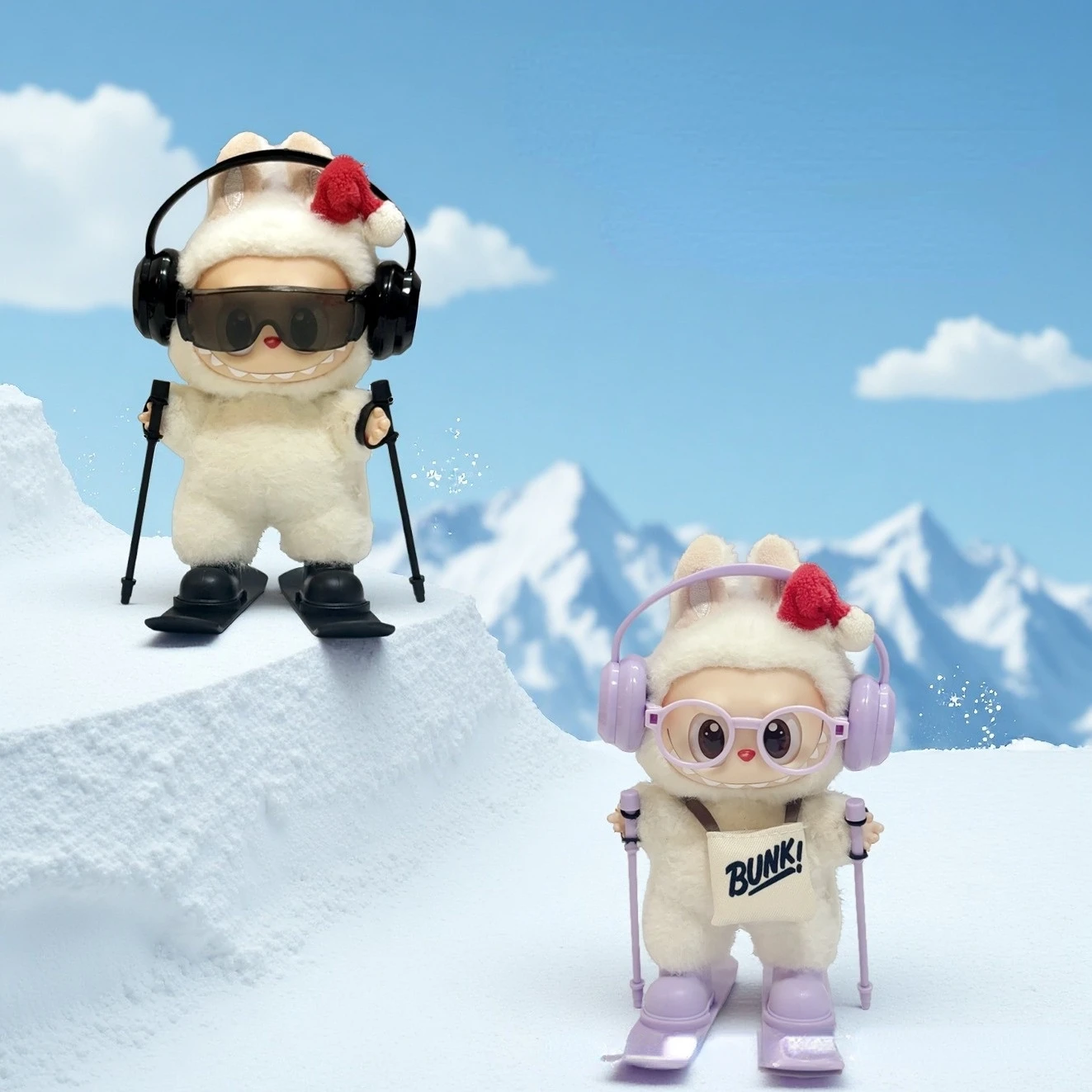 

Ski Themed Outfit And Accessories Set For 15/17cm Labubu Dolls 1st/2nd/3rd Gen Including Skateboards Sleds Ski Goggles Shoes