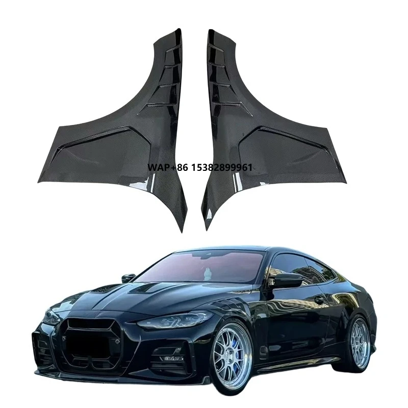 

BENSNEES Customized Upgrade Black Car Front Side Carbon Fiber Fender for 4 Series G22 G23 G26 M440i 2021 Carbon Fender