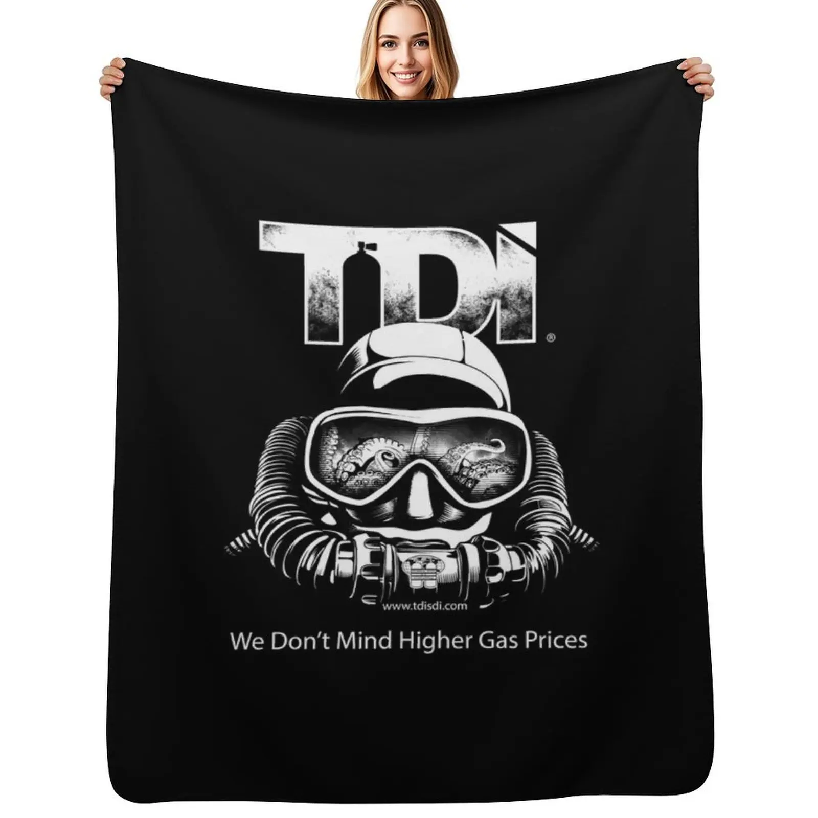 Одеяло-плед Technical Diving International (TDI) для дайвинга с ребриферометром, с изображением высоких цен на газ, складное, мягкое, теплое, для использования на улице
