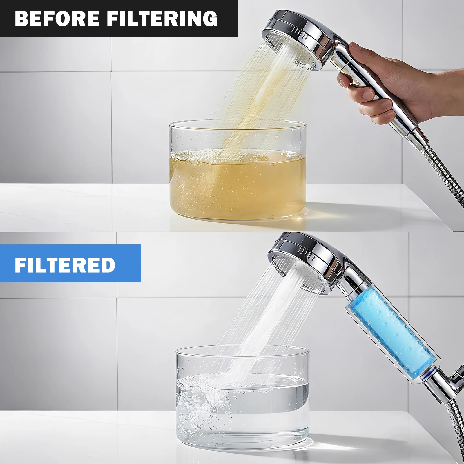 20/40Pcs Hand Shower Filters Set Replacement PP Cotton Filter Water Purification Accessories for Universal Shower Water Cleaning - view 4