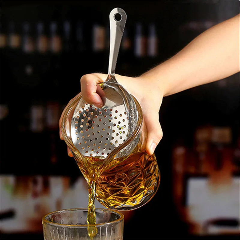 304 Stainless Steel Julep Cocktail Strainer Shaker Bartender Wine Drink Ice Cube Filter Professional Barware Bar Accessories