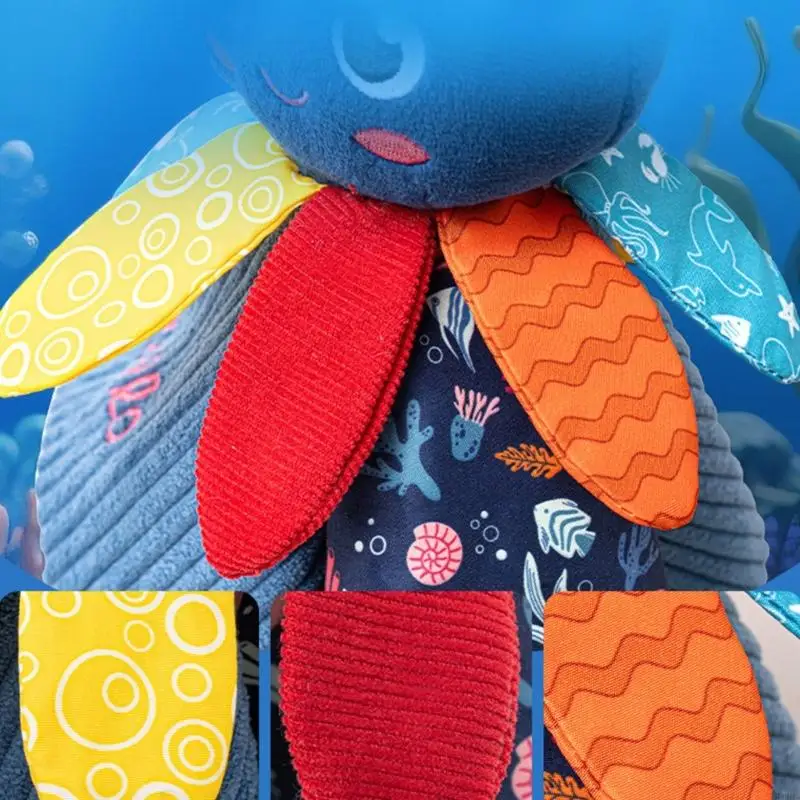 97Be Plüsch Ozean Tierbaby beruhigte Spielzeug mit eingebautem Teether und Crinkle Paper