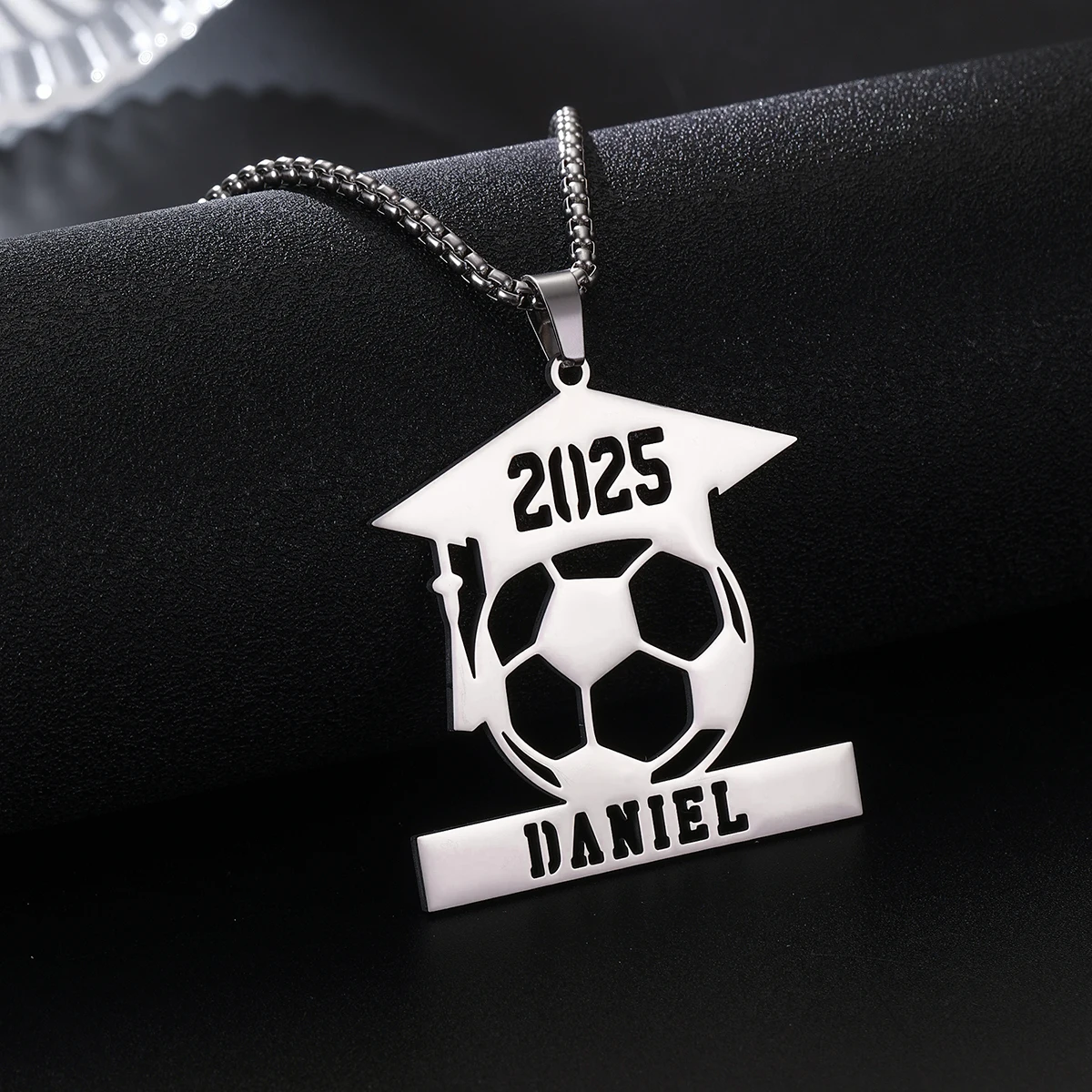 

Custom Name Necklace Football Sports Style Personalized Men Customized Chains Stainless Steel For Male Jewelry Birthday Gifts