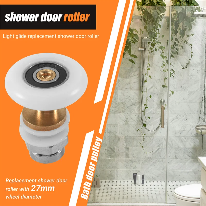 MAKE-シャワー引き戸ローラーランナーホイール27mmホイール直径