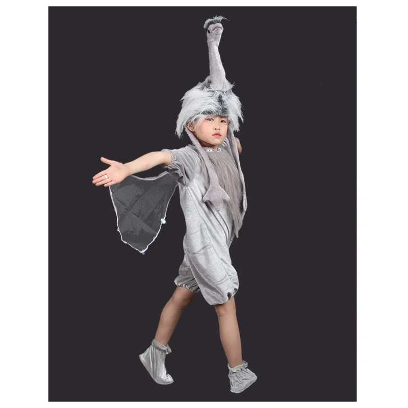 أطفال تأثيري النعامة زي الكرتون الحيوان الطيور المرحلة ازياء الأطفال بوريم ملابس هالوين كرنفال البدلة هدية 4ghgg5