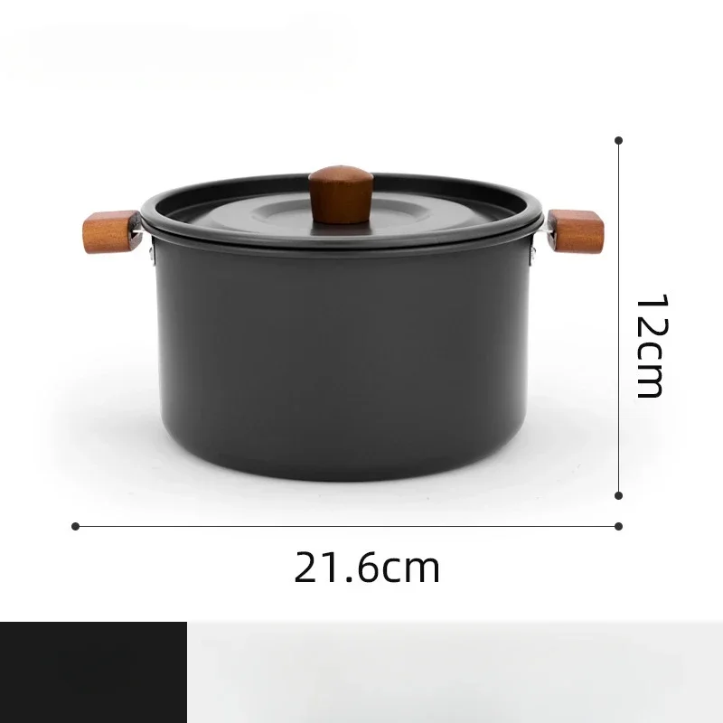 4L Large Capacity Hot Pot Ultra-Light Aluminum Alloy Outdoor Camping Barbecue Camping Pot For 3-5 People