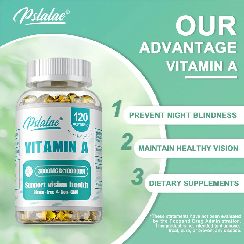 مكمل فيتامين أ - مضاد للأكسدة، يعزز صحة البشرة والعيون والجهاز المناعي، ويساعد على تحسين الرؤية، وغير المعدلة وراثيًا #5