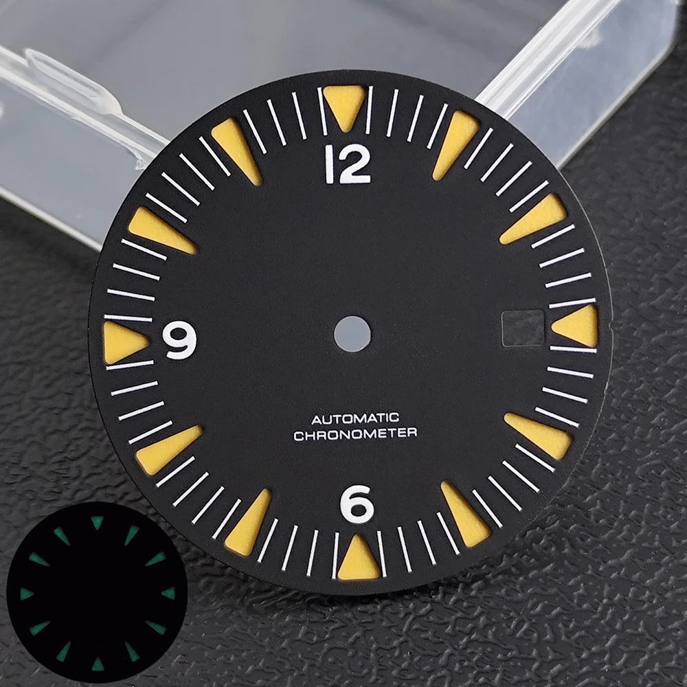 8215 حافظة 41.7 مللي متر حافظة من الفولاذ المقاوم للصدأ تناسب 8215 ساعة يد تعمل بالحركة اكسسوارات الياقوت ساعة زجاجية للرجل 20 مللي متر حزام ساعة اليد