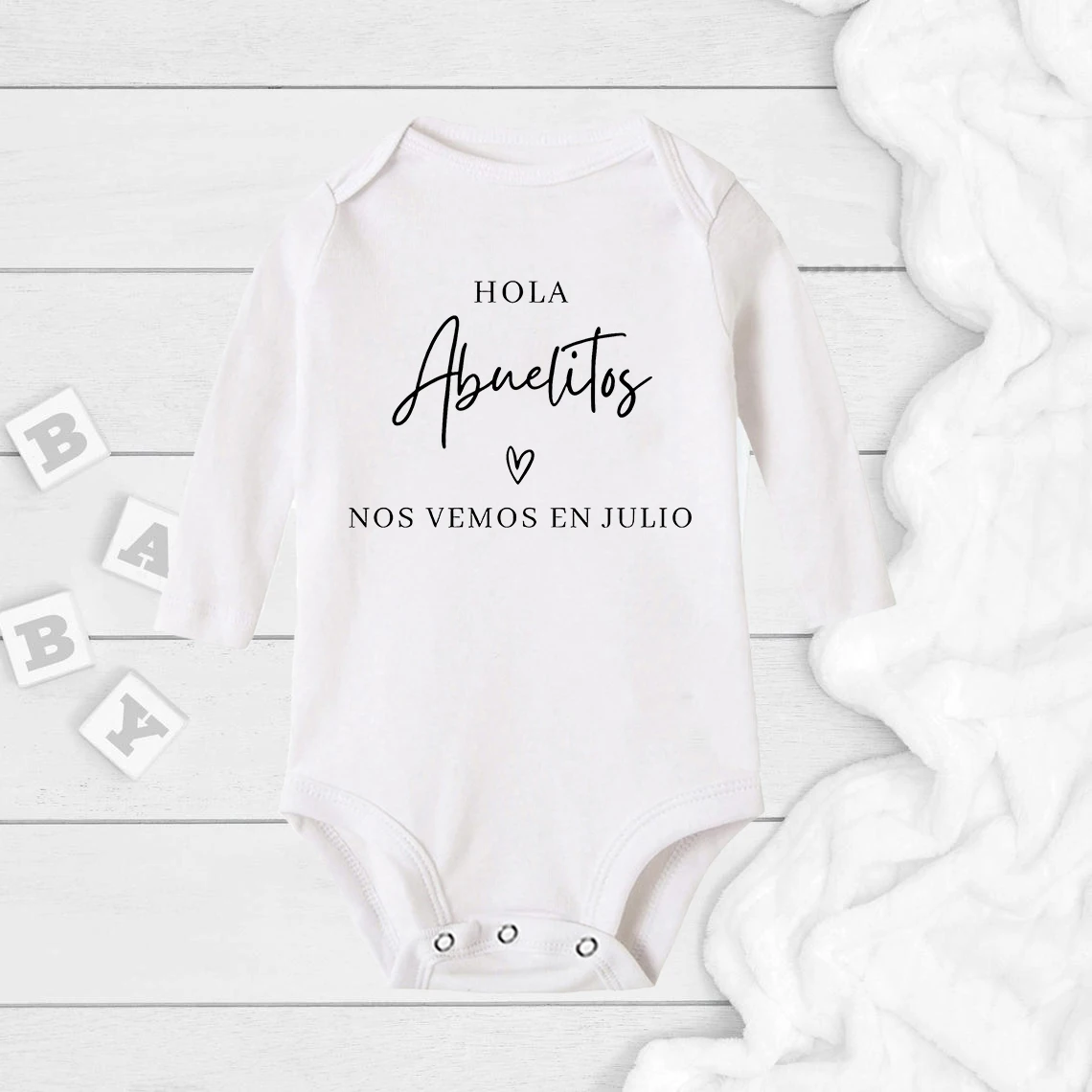 

Hello Grandparents Baby Announcement Newborn Bodysuit Summer Baby Boys Girls Pregnancy Reveal Ropa Jumpsuit Outfits