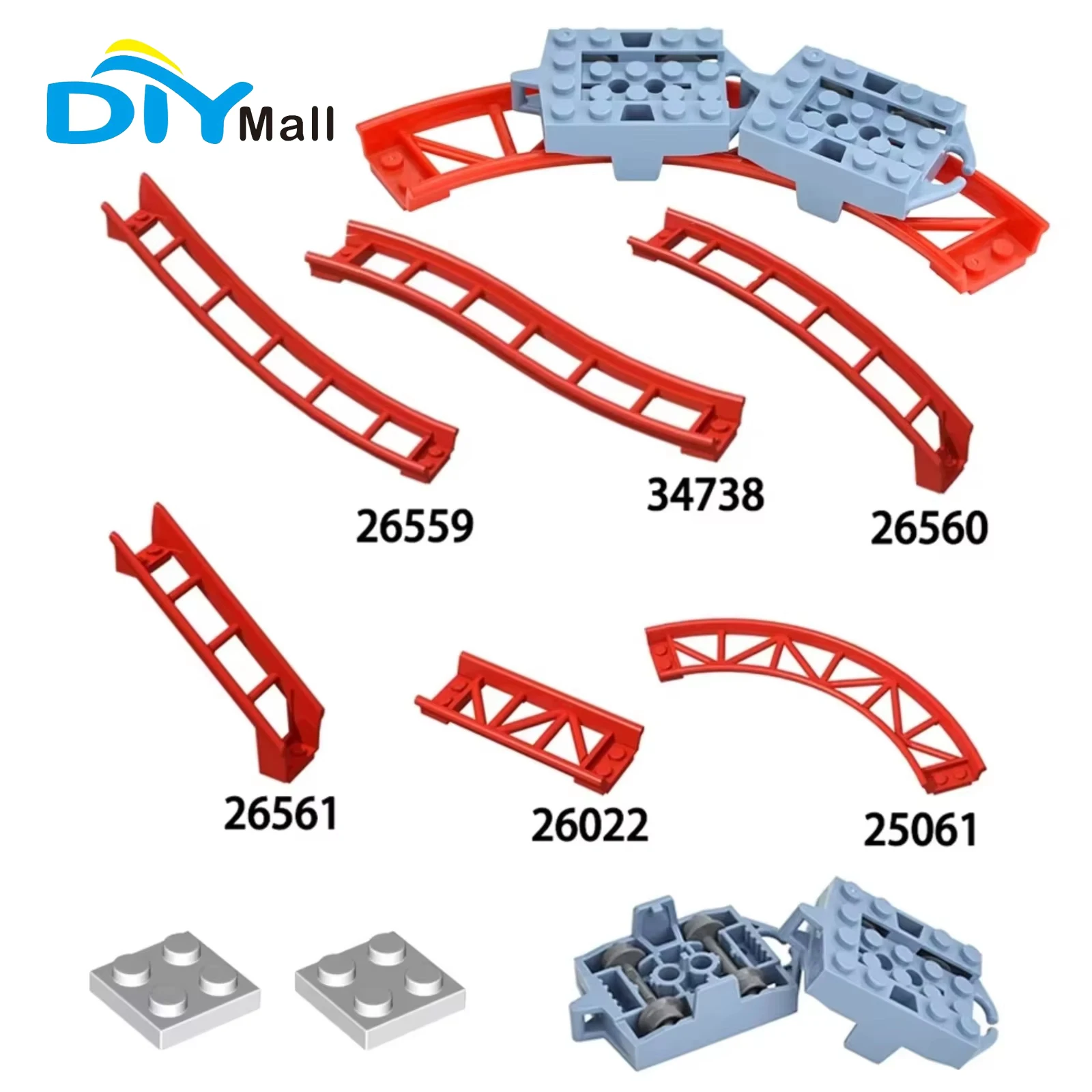 

Professional Roller Coaster Track Building Blocks Set with 26021/26559 Technical Parts for MOC Models