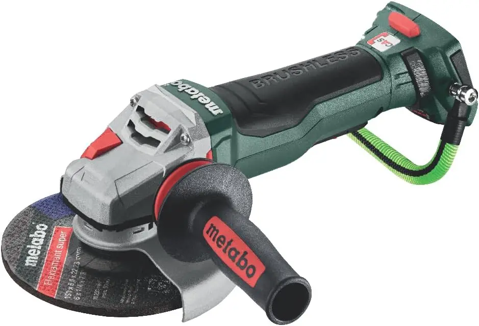 Metabo 18V Cordless 6-Inch Angle Grinder | Tool Only - No Battery | Paddle Switch | Braking | Wpb 18 Ltx Bl 15-150 Quick Ds,