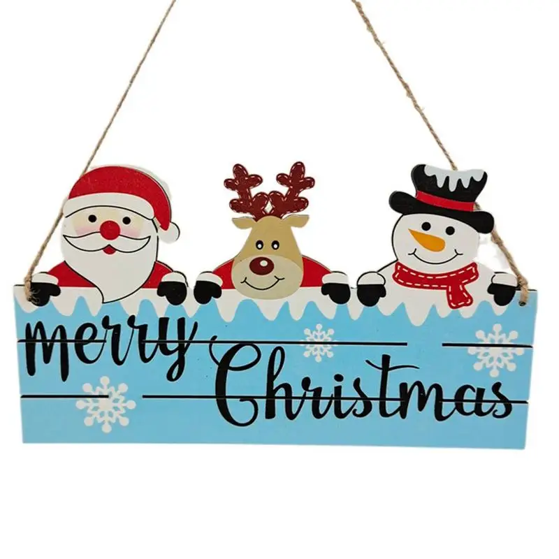 Capodanno 2023 1 pz ornamento di natale ciondoli appesi in legno pupazzi di neve albero di natale decorazioni natalizie per la casa Navidad