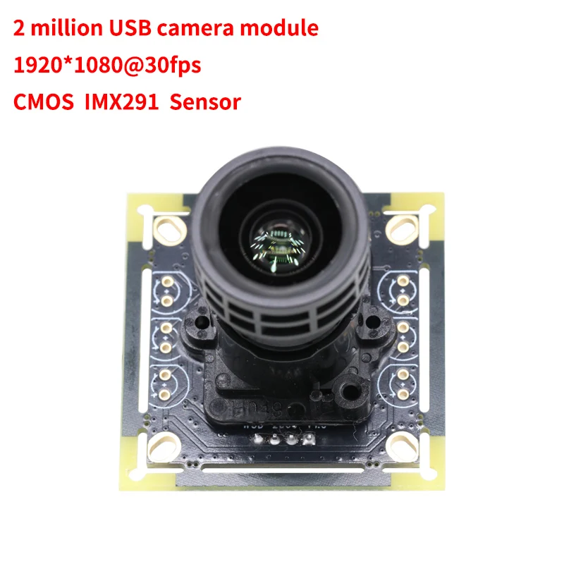 

Módulo câmera 1080P 2.0 2MP 30fps câmera USB de alta velocidade IMX291 câmera industrial de baixa luz, lente não distorsionada