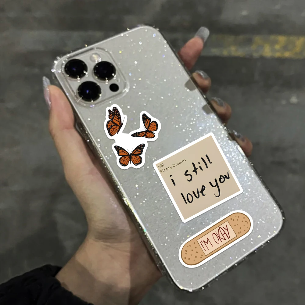 60Pcs Brown Retro Aesthetic Stickers for Suitcases, Computers, Mobile Phones, Notebooks, DIY Decorative Vinyl Stickers