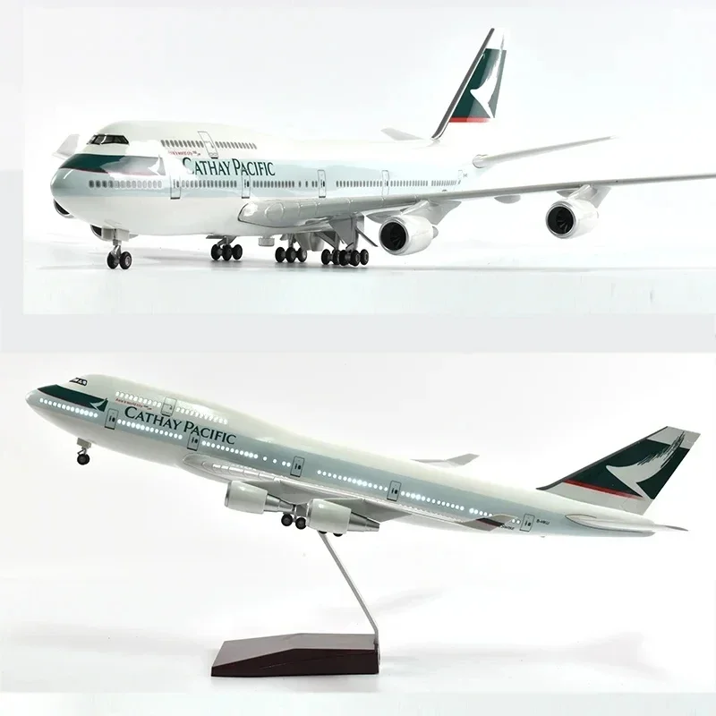 Imagem -02 - Resin Diecast Avião Modelo Home Decor Planes Aviões Diecast Avião Boeing 747 Escala 160 46cm