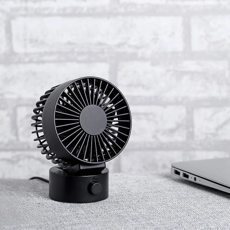 Bureauventilator Usb-Aangedreven Oscillerende Ventilator Met Verstelbare Kop 2 Speed Mini-Formaat Desktop Ventilator Draagbare Rust Kantoor Buitenshuis Reizen