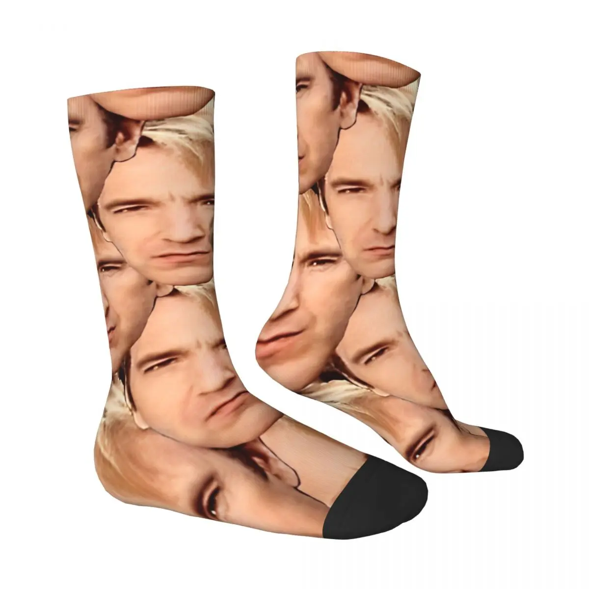 Alan Rickman Stockings Unisex Men face Socks Comfortable Elegant Socks Autumn Running Sports Non Slip Pattern Socks Gift