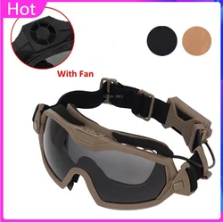 Óculos táticos anti nevoeiro proteção uv paintball airsoft óculos à prova de vento motocicleta tiro cs wargame eyewears