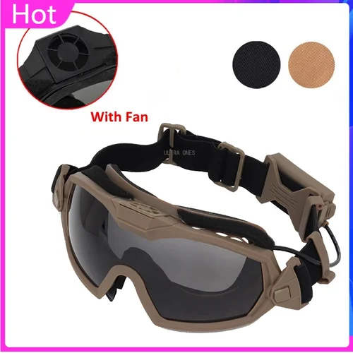 Gafas tácticas antiniebla protección UV gafas de Paintball Airsoft a prueba de viento motocicleta tiro Cs Wargame gafas