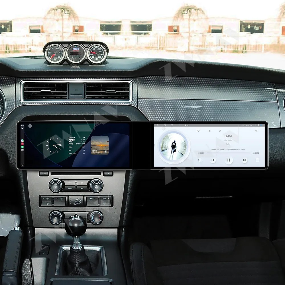 

For Ford Mondeo / Fusion / Mustang 2009-2012 Android 13 12.3" Hd Touch Dual-Screen Car Gps Multimedia Player Car Accessories