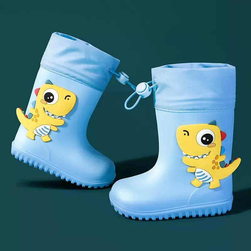 New Fashion Pink Unicorn Rain Boots Kids Water Shoes for Girl Childhood Blue Astronaut Boys Rainboots Children Waterproof Shoes