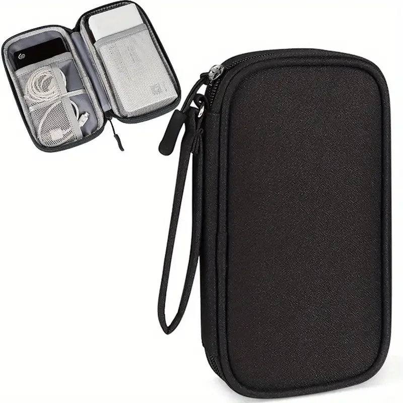 Portable Cable Digital Storage Bags Organizer USB Gadgets Wires Charger Power Battery Zipper Cosmetic Bag Case Accessories