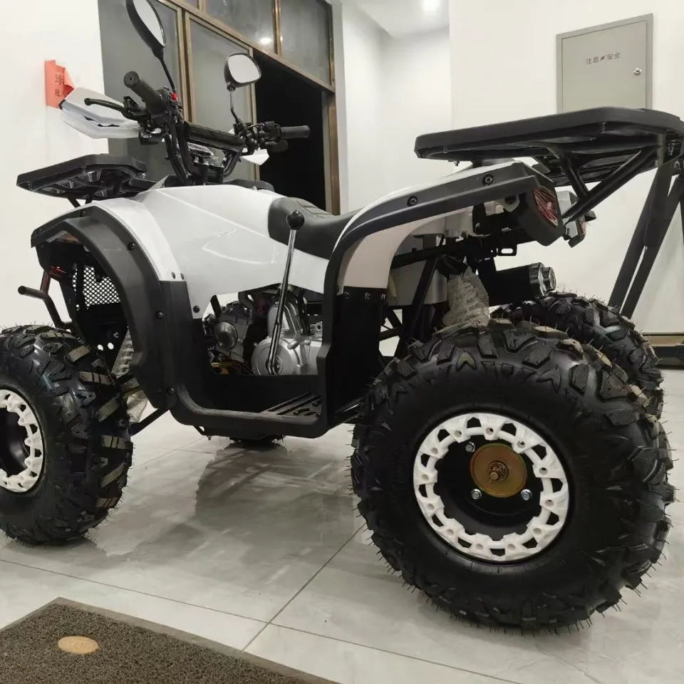 ATV 125cc Gas Quad Bike, 4 Wheel All Terrain Off Road Vehicle, Beach Buggy UTV Utility Cart