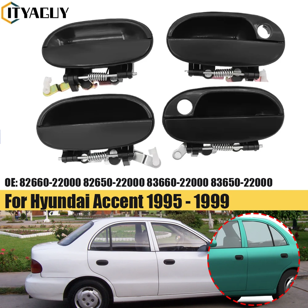 Manija de puerta Exterior delantera trasera izquierda derecha para Hyundai Accent 1995-1999 83660-22000 83650-22000 82660-22000 82650-22000
