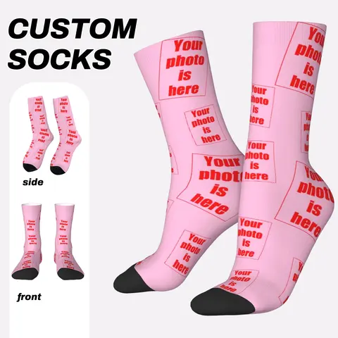Novelty Custom Face Socks DIY Personalized Photo Custom Socks Crazy Funny Men's Socks Christmas Party Birthday Anniversary Gift
