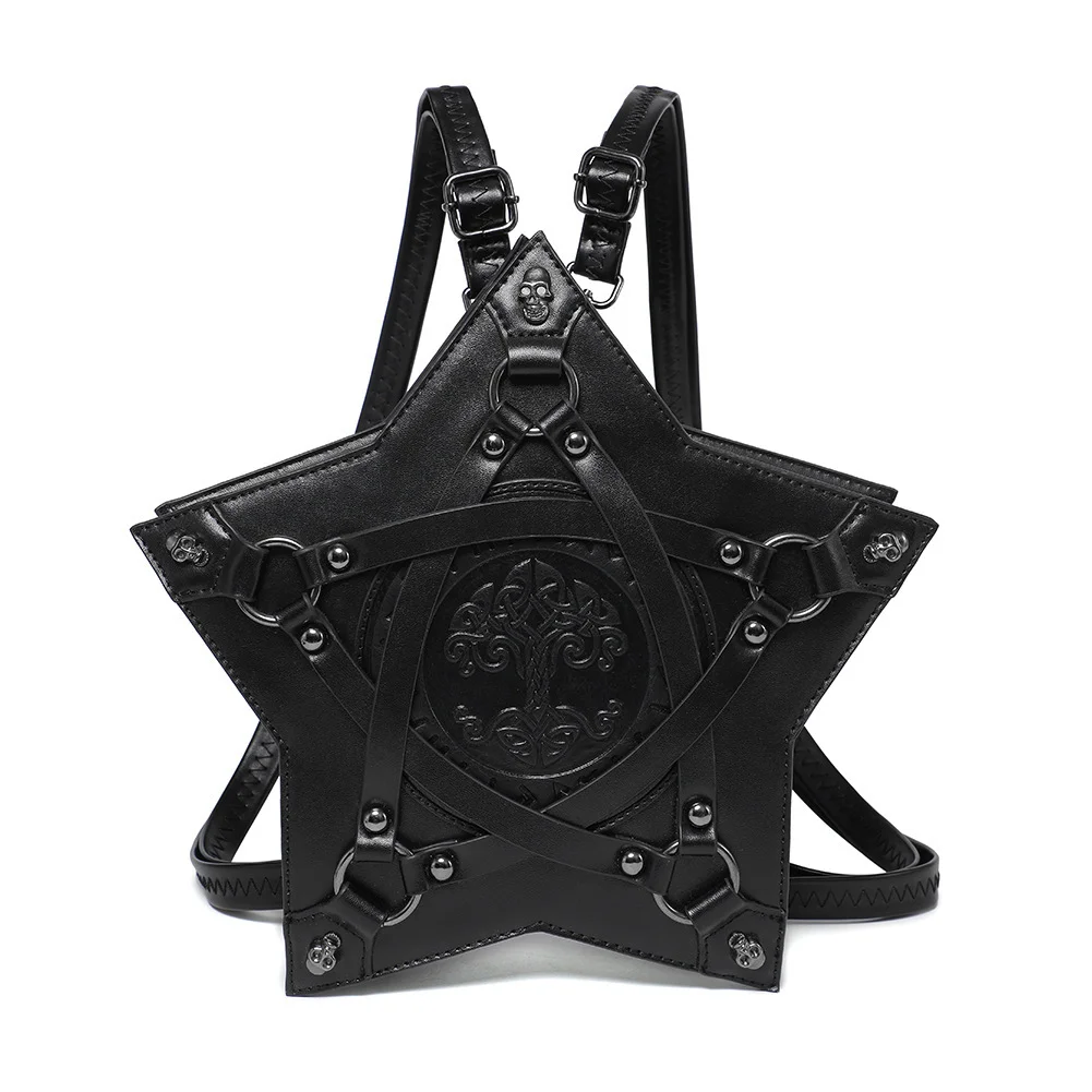 

Gothic embossed niche women's backpack European single shoulder diagonal cross