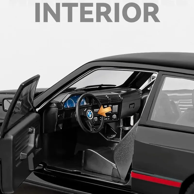 نموذج سيارة مصغر معدني للأطفال ، مقياس معدني دييكاست ، صوت وضوء ، مجموعة محاكاة ، هدية مركبة ، بي إم دبليو M3 ، E30 ، إم ، #5