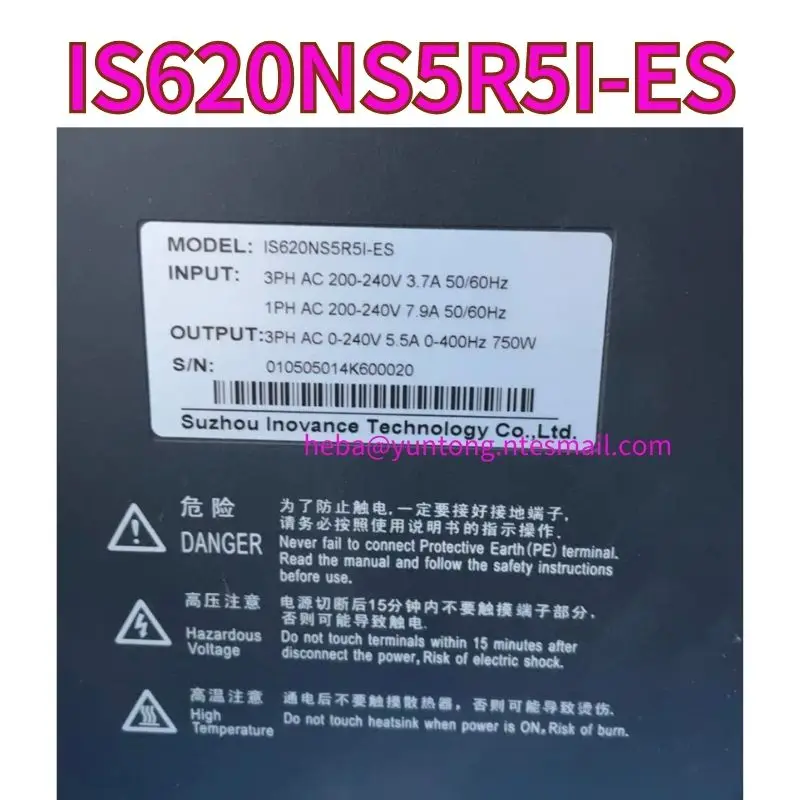 Used servo driver 750W IS620NS5R5I-ES Test OK, fast delivery