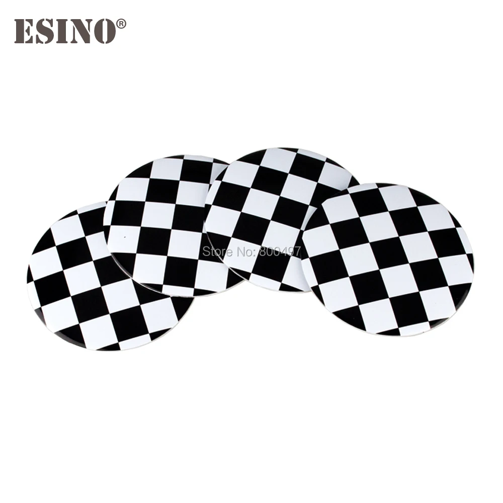 4 x Car Styling F1 Racing Flag 3D Metal Chrome Aluminium Alloy Wheel Center Cap Stickers Wheel Hub Cap Decals 3D Emblems Badges view 2