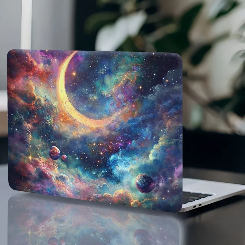 

Don't be afraid of sticking it bad, PVC laptop film, constellation theme design in the starry sky, easy to tear off and paste,