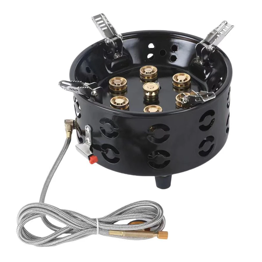 多機能ミニ調理バーベキュー屋外ポータブル 7 バーナーブタンストーブ屋外キャンプガスストーブ