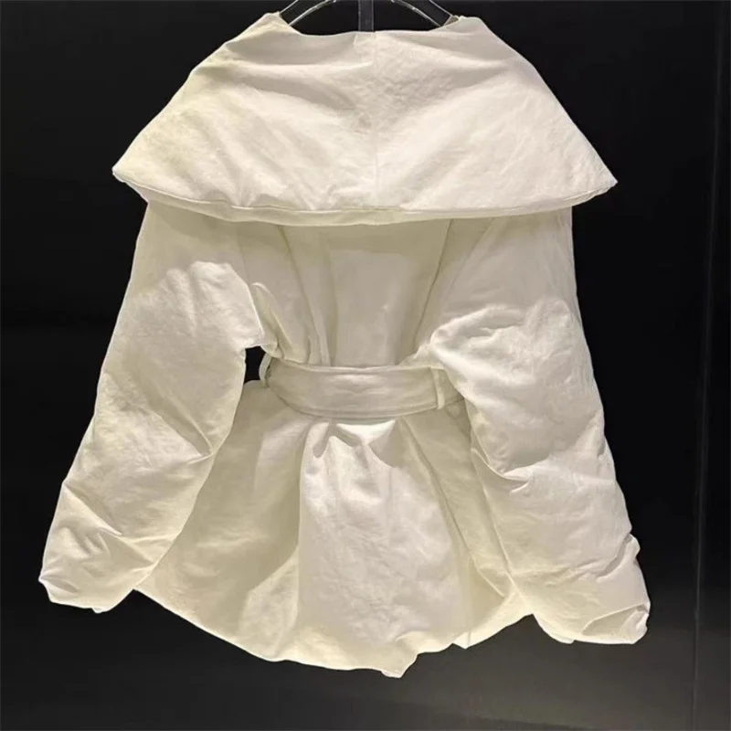 

Модное ретро красивое хлопковое пальто с поясом-паркером на талии, хлопковое пальто, женская зимняя новая куртка, сохраняющее тепло пальто, короткое пальто