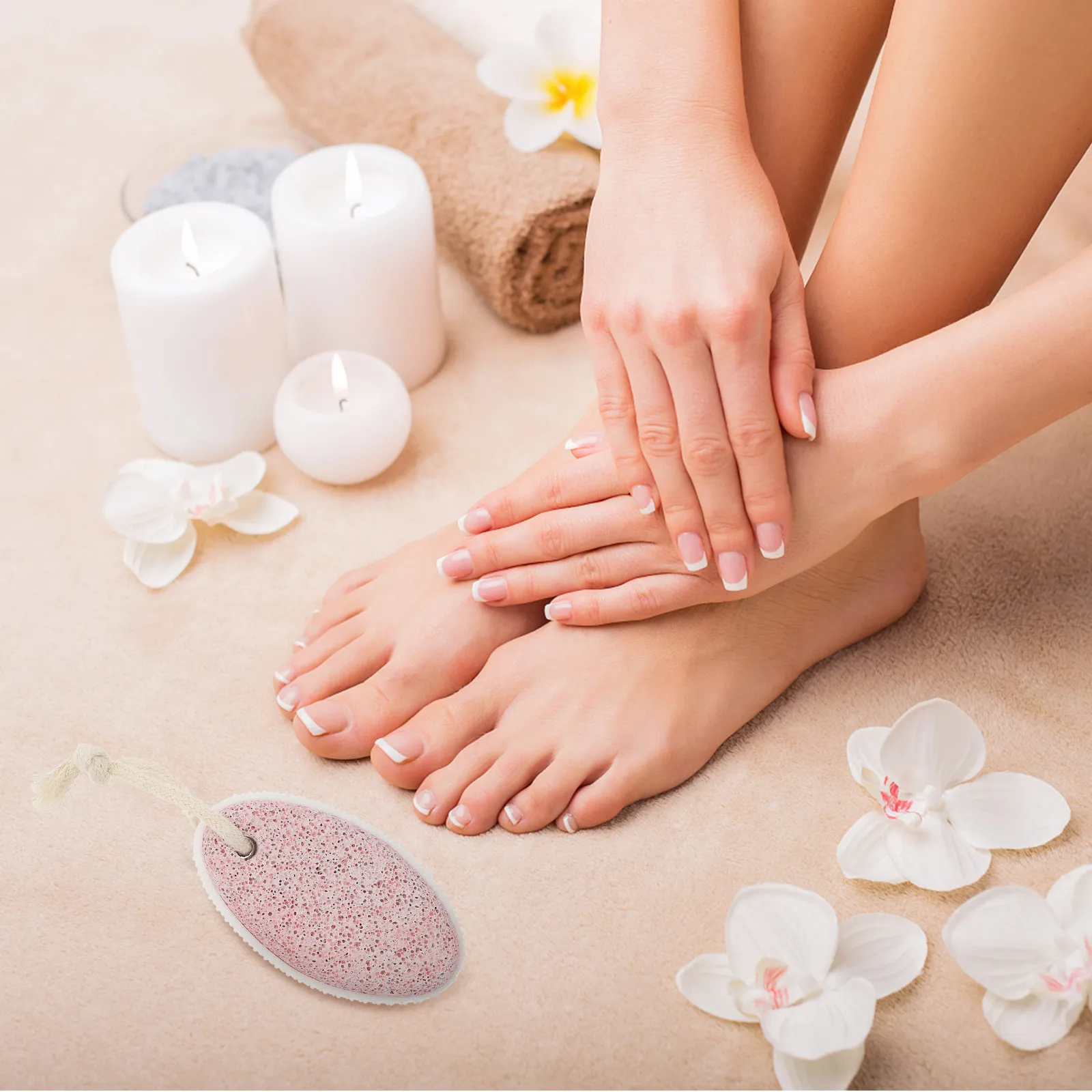 

2Pcs Volcanic Rock Foot Rasp File for Home Salon Use Feet Rubbing Stone Exfoliating Grinding Tool Comfortable Foot Care Prop